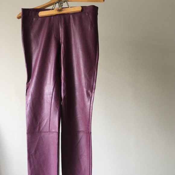 Wilfred Burgundy Vegan Leather Leggings - Large - Picture 2 of 8